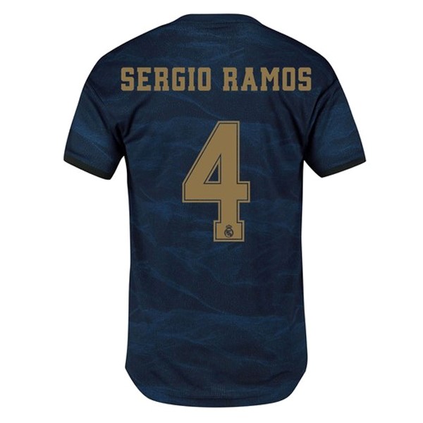 Camiseta Real Madrid NO.4 Sergio Ramos Segunda equipo 2019-20 Azul